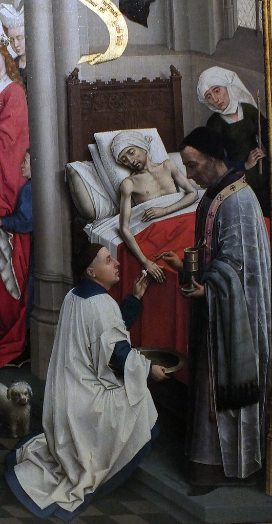 La Iglesia: Un oasis de humanidad Retablo de los siete Sacramentos Roger van der weyden