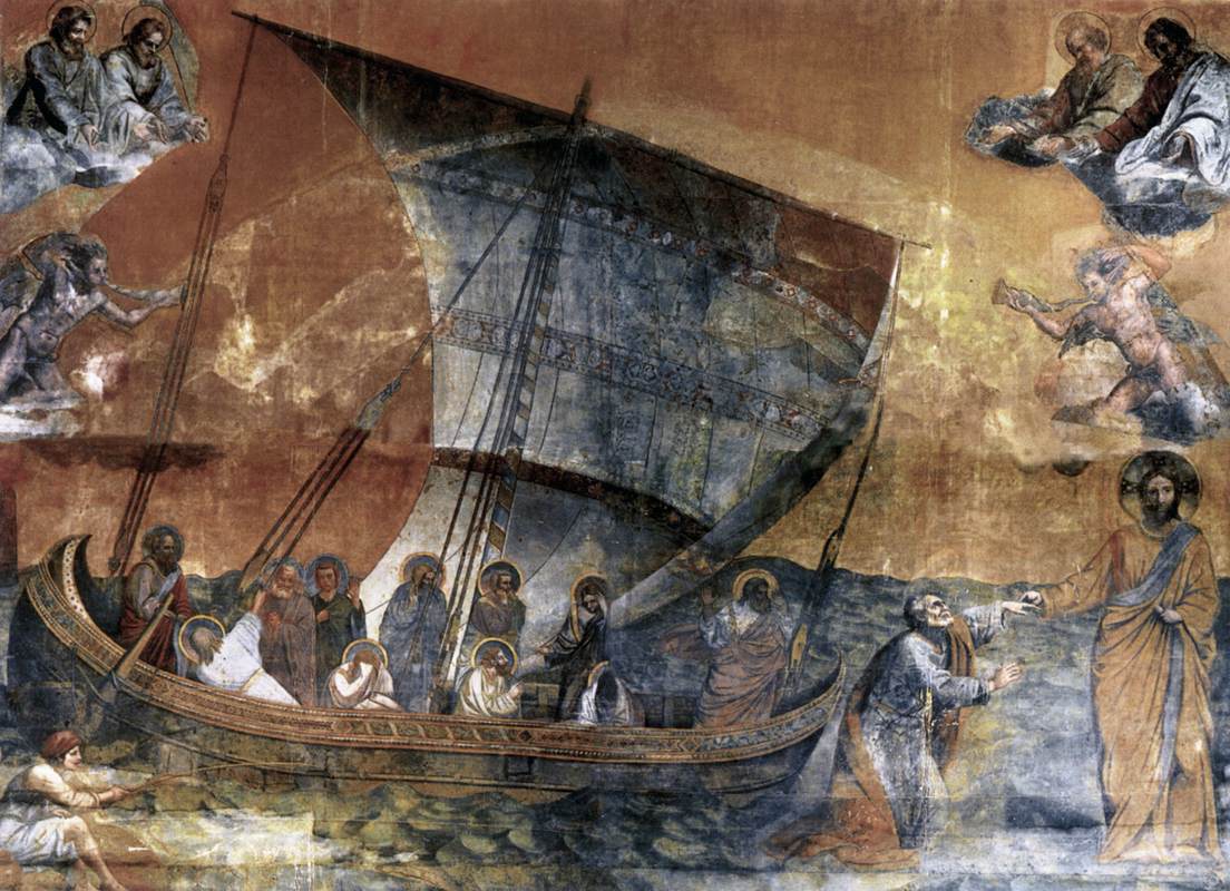 Boot van Petrus, Levende Kerk Giotto Navicella 1605 1613 Fabbrica di San Pietro Vaticano