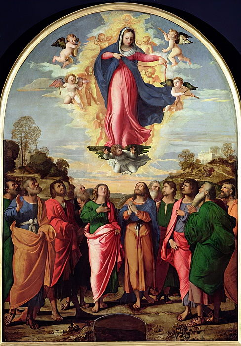 What is celebrated on the day of the Assumption of the Virgin? Jacopo Palma Assumption of the Virgin