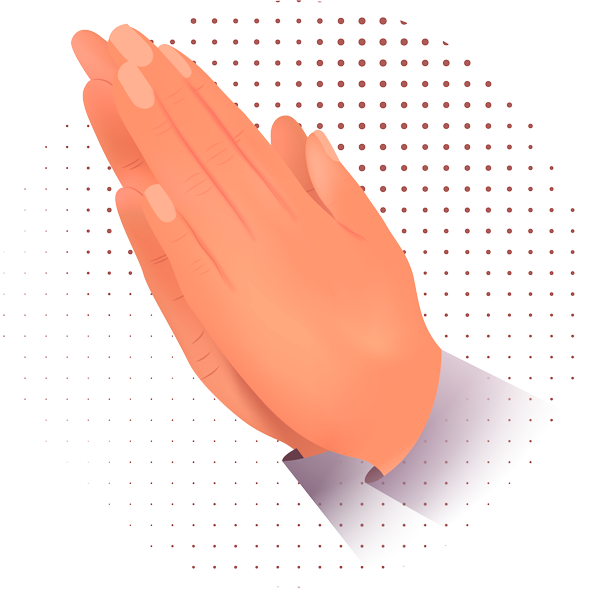 Ilustrácia Modliace sa ruky